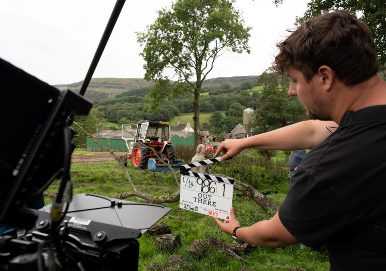 Behind the Scenes on farmland in Crickhowell. 