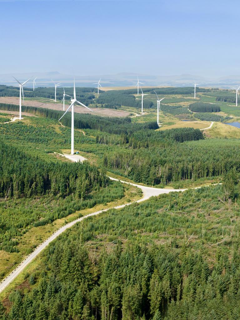 wind turbines on the Welsh hills