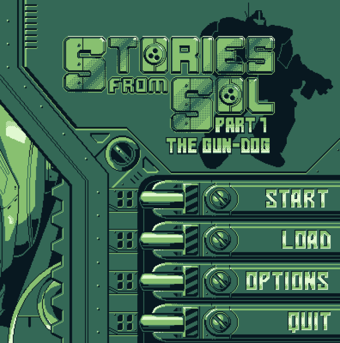 An animated green shot from the Stories from Sol game